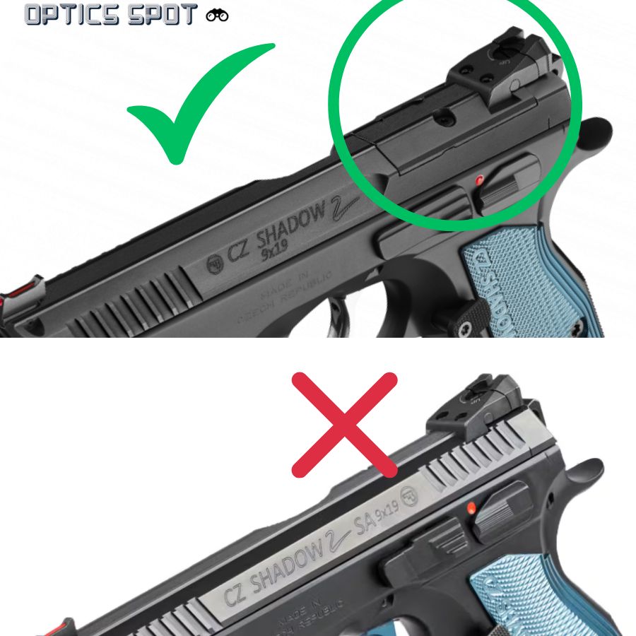 CZ Shadow 2 Optics Ready plate | Holosun K-series footprint