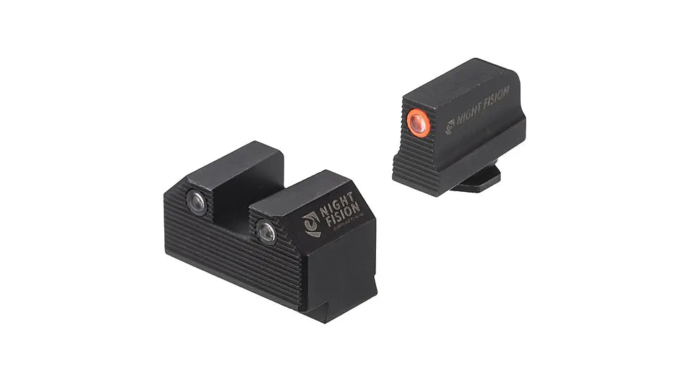 Glock 43X MOS night sights with tritium Night Fision