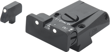 1911 [LPA Cut] adjustable sights | white dots