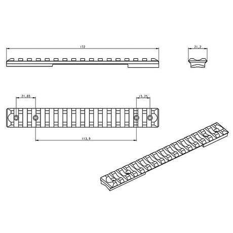 CZ 600 Picatinny rail [steel] | Long