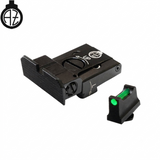 Adjustable sights for Glock [G17 G19 G26 & other] with fiber optics | type