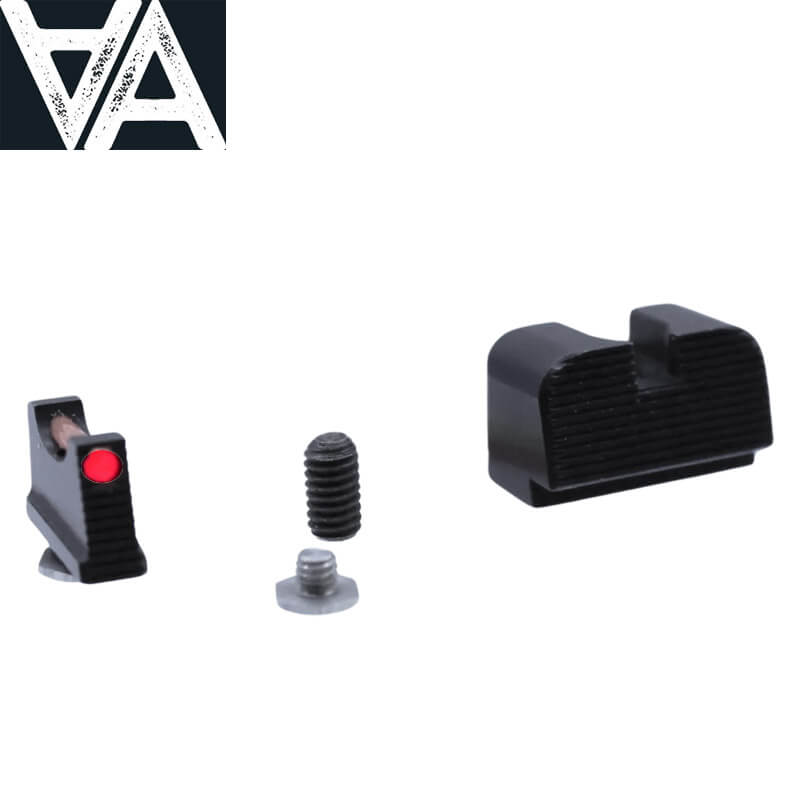 Glock 17 MOS, 19 MOS, 34 MOS sport sights with fiber optics