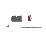 Tall sights for Glock MOS [G17 MOS G19 MOS & other] | with fiber optics