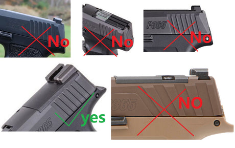 Sig P365 [X & XL] Optics Ready plate | type C [RMR RTS & Docter footprint]