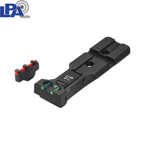 S&W revolver [686 629 19 66 586 & other] red dot ready adjustable sights [pin-front sight] | with fiber optics