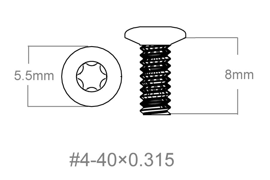 Set of screws 3pcs | 4-40x0.315" [T10]