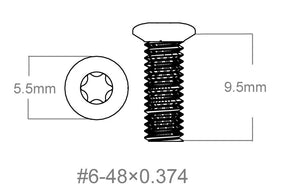 Set of screws 3pcs | 6-48x0.374’’ [T10]