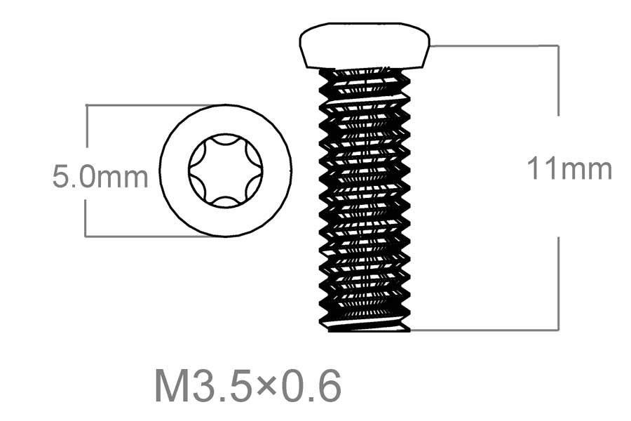 Set of screws 3pcs | M3.5x0.6 [T10]
