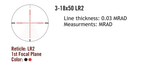 Sightmark Presidio 3-18x50 LR2 FFP riflescope