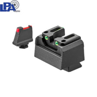 Walther PDP semi-adjustable co-witness sights | fiber optic