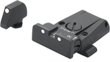 Adjustable sights for Glock [G17 G19 G26 & other] | white dots