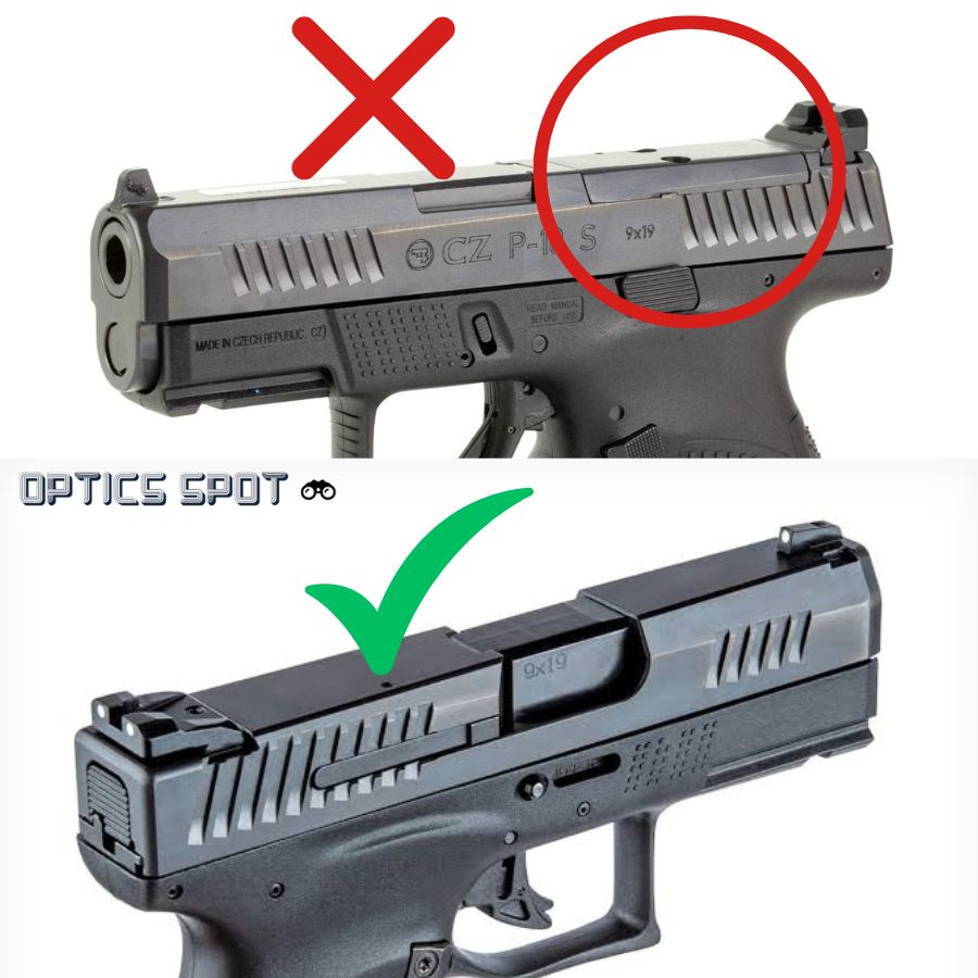 CZ P-10 [P-10C P-10F P-10S] red dot mount | Shield RMSc footprint