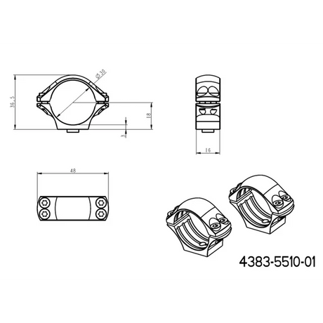 30mm scope rings | long Picatinny QD Tactical base