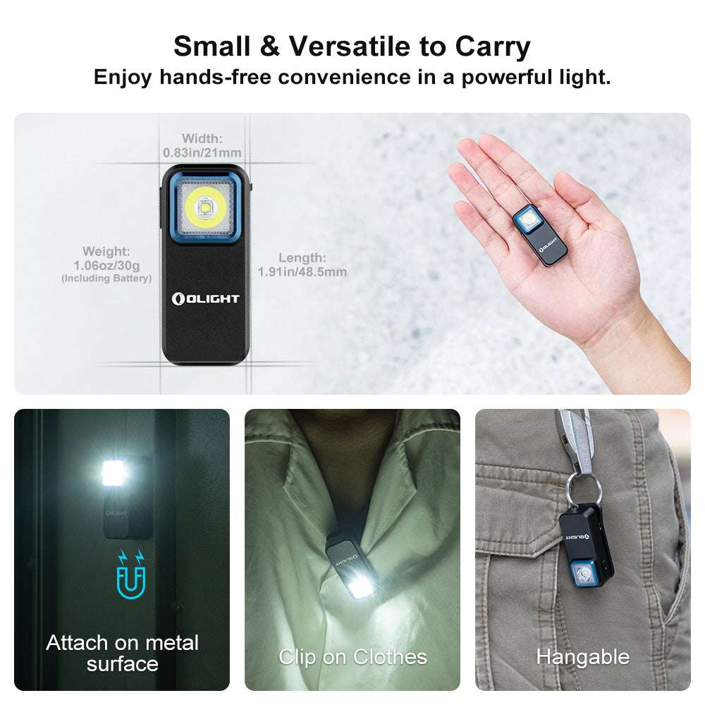 Olight Oclip | rechargeable EDC clip light | 300 lm - Black