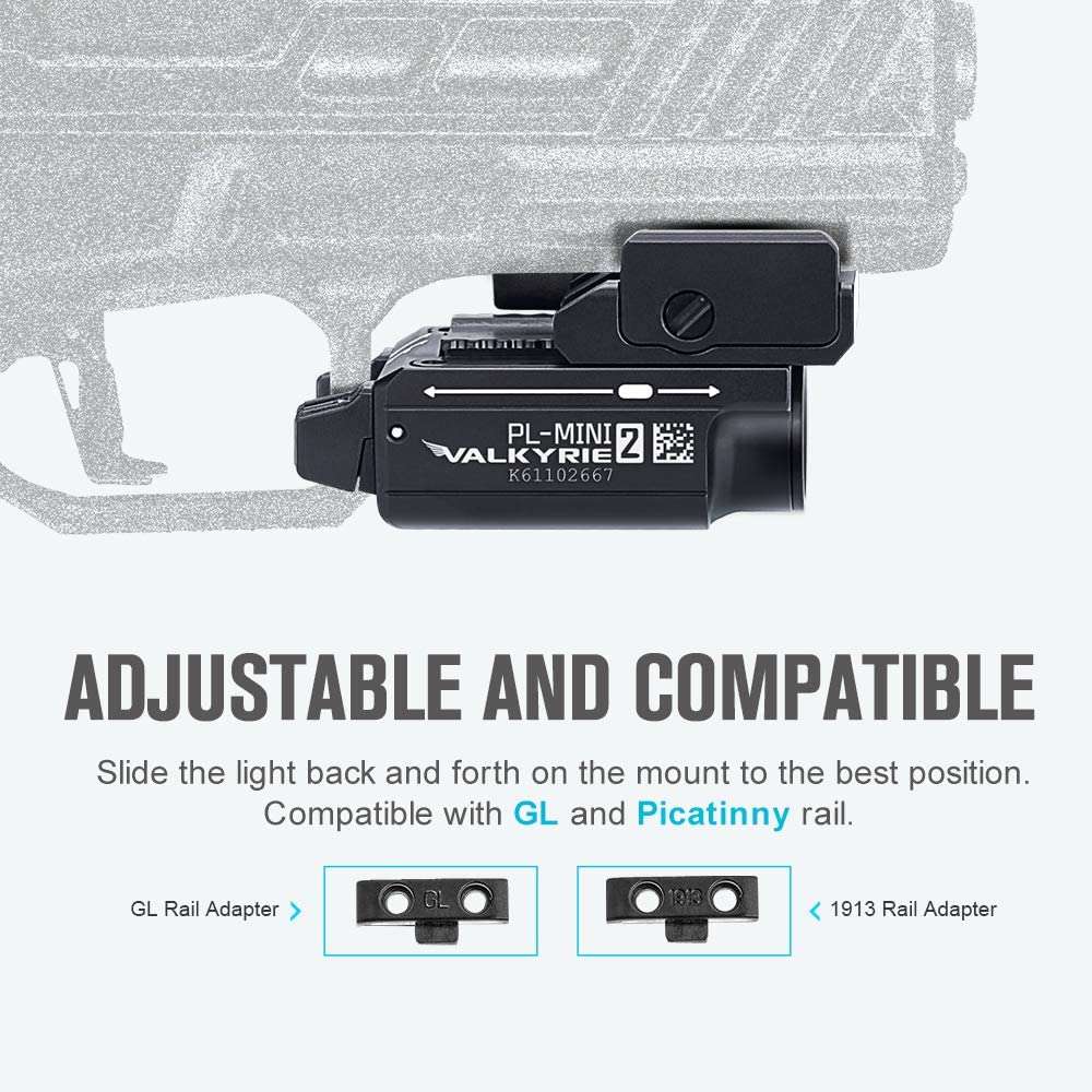 Olight PL-Mini 2 Valkyrie | compact pistol light | 600 lm