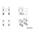 30mm scope rings | Picatinny base with lever - High