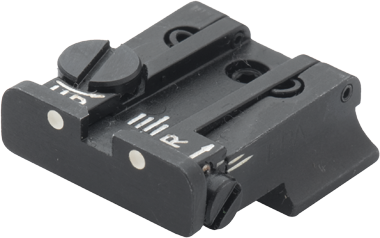Smith & Wesson [Cal. 10 Cal. 45 3rd Gen] adjustable rear sight | white dots