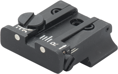 Smith & Wesson [Cal. 10 Cal. 45 3rd Gen] adjustable rear sight | white dots