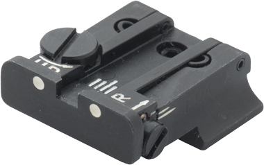 Smith & Wesson [Cal. 9 Cal. 40 3rd Gen & 1911E Cal. 45] adjustable rear sight | white dots