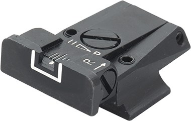 Smith & Wesson [Cal. 9 Cal. 40 3rd Gen & 1911E Cal. 45] adjustable rear sight | white lines
