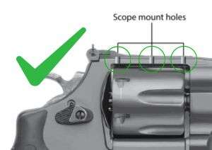 Smith & Wesson revolver [686 629 19 66 586 & other] red dot ready adjustable rear sight | blank