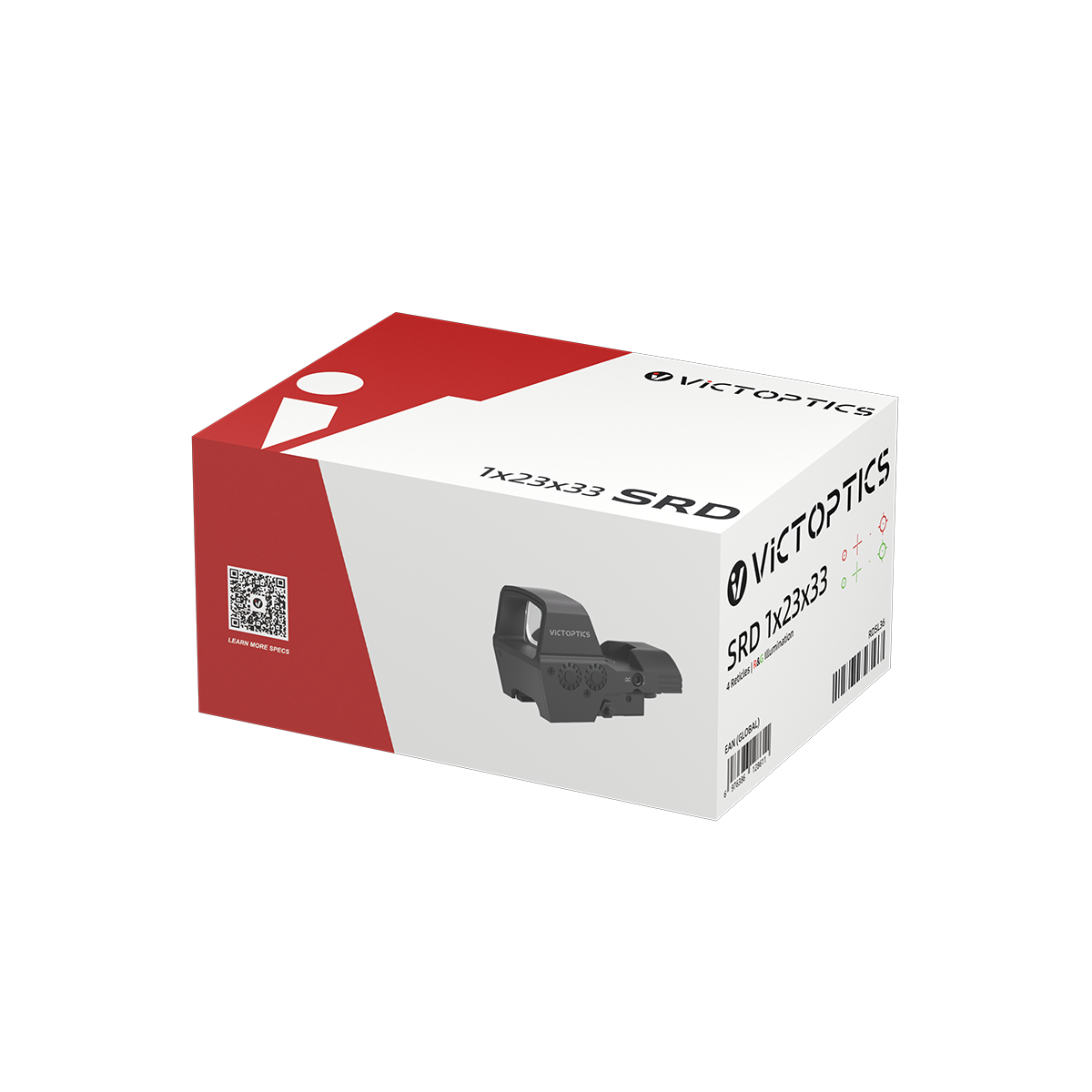 VictOptics SRD 1x23x33 Four-Reticle red dot sight